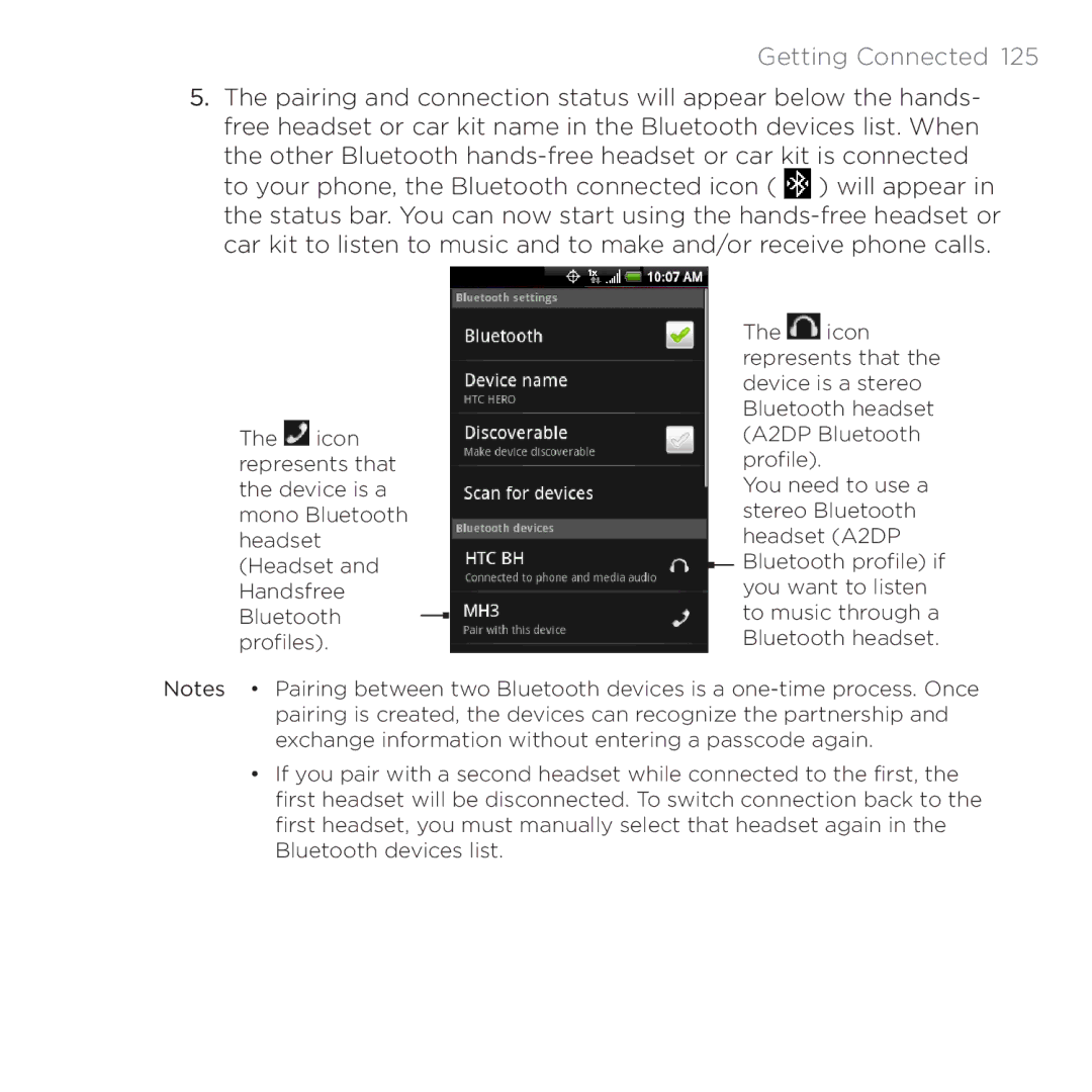 HTC 200 manual Getting Connected  